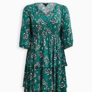 Torrid Floral tiered dress